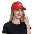 thumbnail image 6 of I Love My Super Hot Girlfriend So Please Stay Away From Me Baseball Cap Adjustable Trucker Sun Hat Outdoor Sport Casquette Hats for Men Women Red, 6 of 7