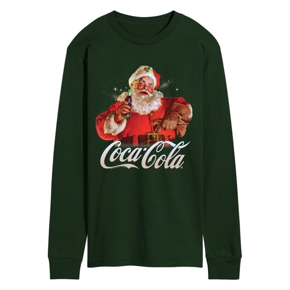 Coca-Cola - Vintage Santa Men's Long Sleeve Graphic T-Shirt