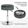 thumbnail image 2 of Homebeez Storage Ottoman Vanity Stool,360°Swivel Height Adjustable Foot Stool,Modern Accent Stools for Bathroom Living Room, 2 of 9