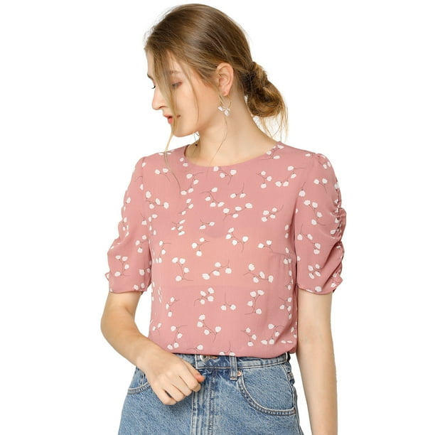 Top Floral Informal De ManCorFruncido PaMujer RoL