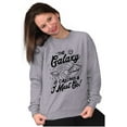 thumbnail image 3 of Outer Space Galaxy Adventure Cool UFO Sweatshirt for Men or Women Brisco Brands S, 3 of 6