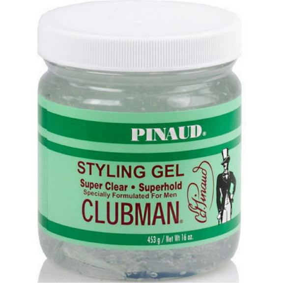 Clubman Pinaud Super Clear Styling Gel Super Hold, 16 oz (Pack of 6)