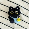 thumbnail image 3 of Cartoon Cat Plush Keychain - Ideal for Christmas & Valentine's Day Gifting/Decor, Big-eyed White Pendant Toy Doll, Hanging Ornament for Keys, Bags & Home Decor, Cute Soft Keyring, 3.15in, J, 3 of 6