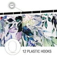 thumbnail image 5 of Zrodlmo Eucalyptus Leaves Fabric Shower Curtain, Watercolor Floral Bathroom Curtain with Hooks, 72"x 72", Dark Blue, 5 of 7