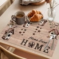 thumbnail image 3 of Sweet Home Placemats Set of 8 Western Stars Bird Houses Brown Wooden Grain Place Mats Indoor Wipeable Table Mats Washable Cloth Dining Table Placemats for Kitchen Holiday Party Home Decor 13x19 Inch, 3 of 9