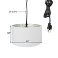 thumbnail image 2 of Home Concept 1 Light Swag Plug-In Pendant 18"w White Linen Shade, 17' Black Cord, 2 of 3