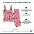 thumbnail image 6 of un-bearably cute Ladies Ruffle Tank Teddy Bear Pajama Set, 6 of 6