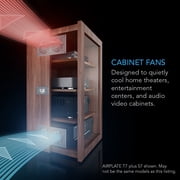 AC Infinity AIRPLATE T8, Quiet Cooling Dual-Fan System 6 with Thermostat Control, for Home Theater AV Cabinets