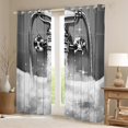 thumbnail image 2 of Erosebridal Glitter Showerhead Curtains and Drapes (38Wx54L),Dreamy Princess 30%-50% Blackout Curtains for Bedroom,White Grey Curtains Pack of 2 (38Wx54L),Bling Bedroom Decoration, 2 of 6