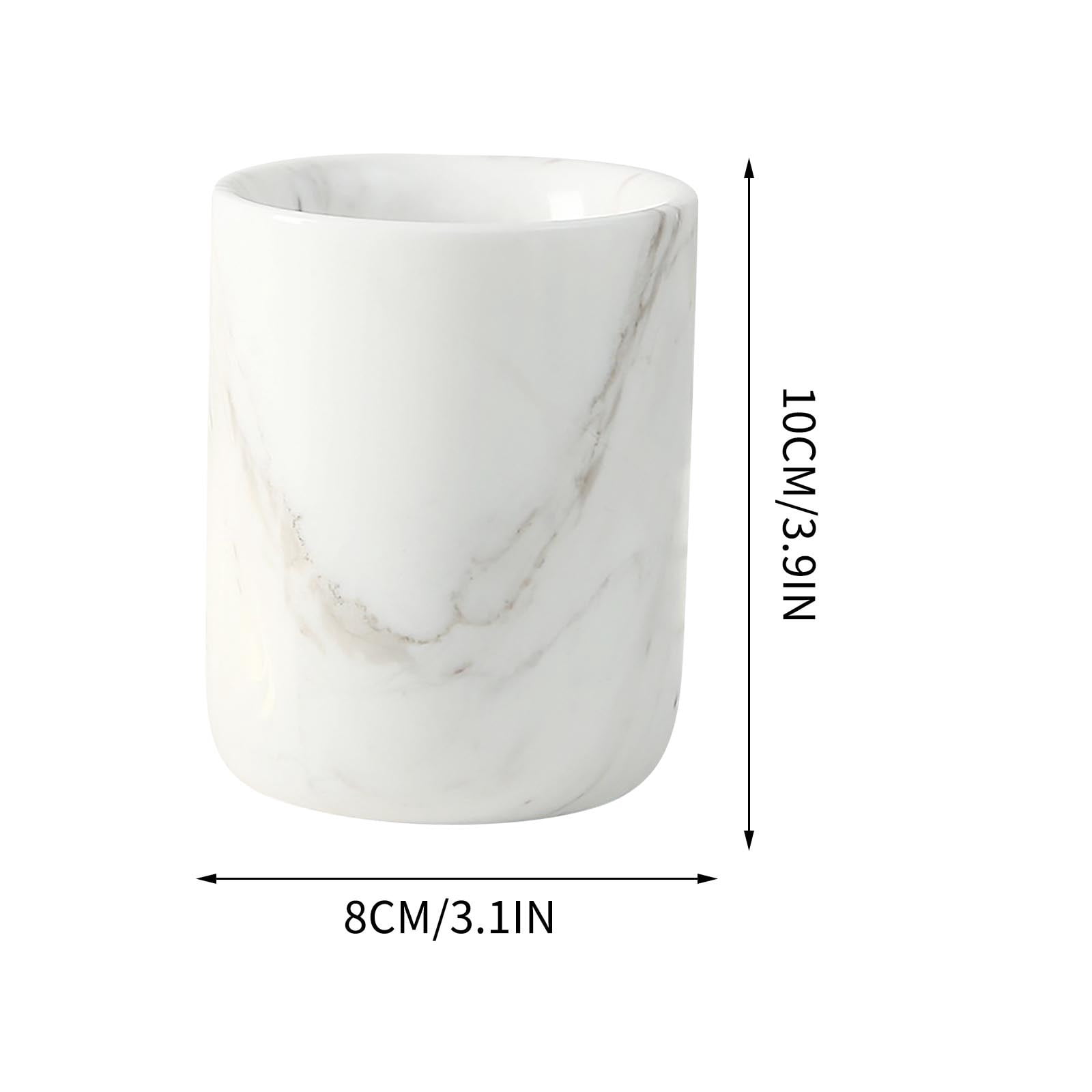 Natural Marble Nordic Ins Candle Holder, Luxury Decorative Tealight Candle Cup, Multi-Purpose Home Decor Jar for Vanity, Bathroom Shelf, Housewarming & Holiday Gift