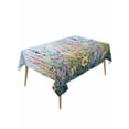 thumbnail image 2 of Spring Floral Tablecloth Rectangle Table Cloths 54x108, Waterproof Outdoor Table Cloth Covers Decorative Table Protector, Summer Botanical Hummingbird Washable Table Cover for Kitchen Dinning Party, 2 of 8