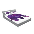 thumbnail image 2 of Ambesonne Animal Fitted Sheet & Pillow Sham Set, Hearts, Full, Fuchsia and Purple, 2 of 2
