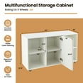 thumbnail image 3 of Giantex Office File Cabinet Organizer, Lateral Filing Cabinets, Rolling Storage Cabinet, White, 3 of 8
