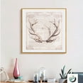 thumbnail image 6 of Unframed Newspaper Deer Antlers Canvas Wall Art Painting Home Living Room Decor Crafts, 6 of 6
