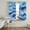 Indigo, Navy, Azure, variant on Turquoise Coastal Sheer Curtains 72 Inch Length 2 Panels Set, Modern Abstract Beach Waves Ocean Voile Window Treatment Rod Pocket Curtains Sheers Drapes for Bedroom/Living Room/Kitchen 52"x72"x2