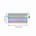 thumbnail image 3 of CaiYueKe Mesh Pencil Case Organizer Zipper Pouch with Colorful Stripe Rainbow Zipper for Office Travel Stationery Storage Makeup Brush Bag Lightweight Waterproof Cosmetic Accessories Bag, 3 of 7