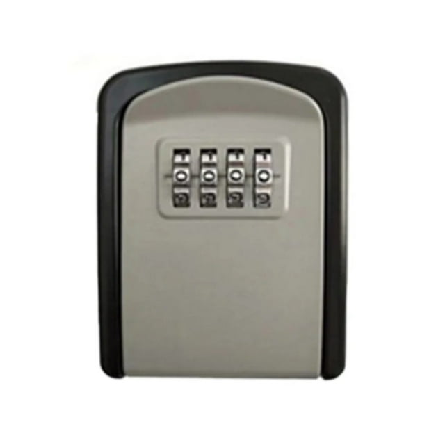 Mini Key Lock Box Wall Mounted Alloy Safe Organizer 4 Digit Combination Key Storage Security Lock Case for Indoor Outdoor ,Your Exclusive Wealth Manager