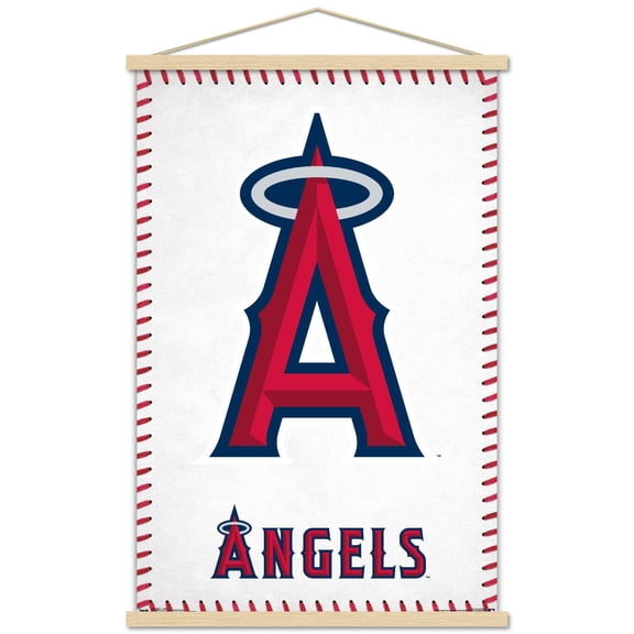 MLB Los Angeles Angels - Logo 17 Wall Poster with Wooden Magnetic Frame, 22.375" x 34"