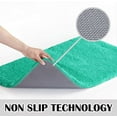 thumbnail image 3 of Bath Rug for Bathroom Non Slip Bathroom Mat Water Absorbent Soft Microfiber Shaggy Bathroom Rug Machine Washable Bath Mat for Bathroom Thick Plush Shower Mat (20 x 32 Turquoise), 3 of 6