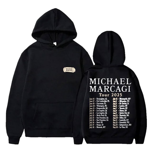 Michael Marcagi 2025 Tour Dates Sudaderas con capucha Cosplay Mujeres Hombres Sudaderas de manga larga