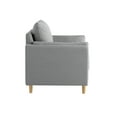 thumbnail image 4 of Studio Living Stockholm Modern Accent Chair, Light Gray Woven Fabric, 4 of 8