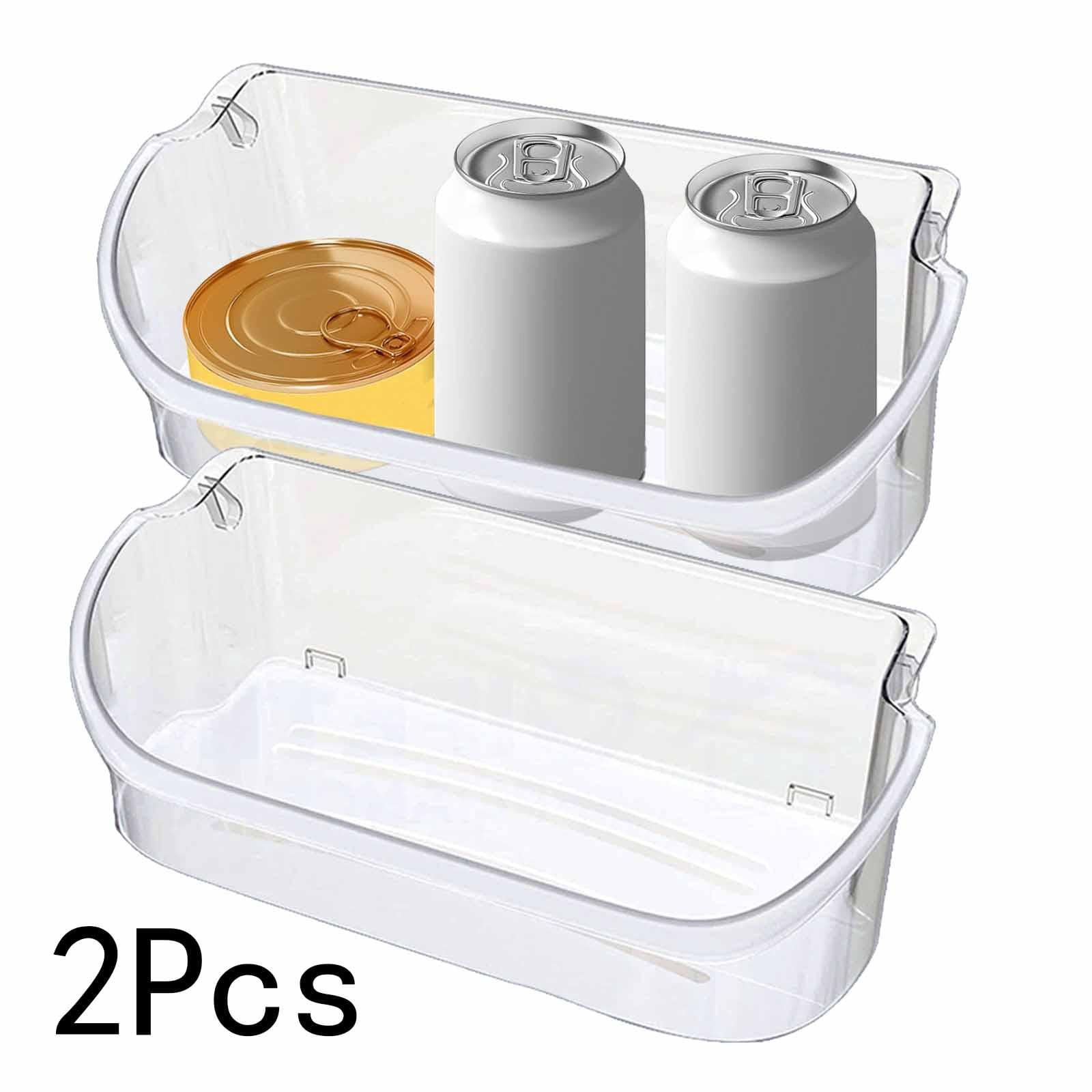 Fiocias 2 Pieces Refrigerator Door Bin Food Storage Container Fridge Drawers for Kitchen