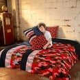 thumbnail image 4 of Manfei Camo American Flag Full Size Comforter Sets, Patriotic Camouflage Bedding Comforter Set, Red, Black Reversible 3 Pieces, 1 Comforter and 2 Pillowcases, 4 of 6