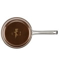 thumbnail image 6 of Ayesha Home Collection Porcelain Enamel Nonstick Covered Saucepan, 3-Quart, Brown Sugar, 6 of 10