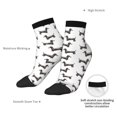 thumbnail image 4 of Uemuo Dachshund Dog Puppy Printed Crew Socks, Moisture-Wicking Socks, Athletic Socks for Men Breathable Cushion Socks Casual Sport Socks for Running Traveling, 4 of 6