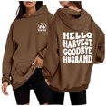 thumbnail image 2 of WEAIXIMIUNG Robes Sweat-Shirt pour Femmes 2025 Hoodie Décontracté à Col Rond avec Poche Imprimé Lettres Anglaises, 2 of 5