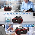 thumbnail image 2 of Yingyy ABS Portable Cd Player Cd Player Players making it simple For Home Durable Easy To Controls Backlit LCD Display, 2 of 6
