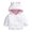 White, variant on PEZHADA Baby Fall Winter Coat , Winter Down Coat Newborn Infant Girl Cartoon Ear Hooded Pullover Tops Warm Clothes Coat Pink （0-18months)