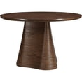 thumbnail image 3 of Meridian Furniture Bernada Brown Wood and Oak Veneer Dining Table, 3 of 13