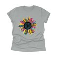 thumbnail image 4 of NAMTYQX Womens Oversized Tee Shirts Short Sleeve Cool Light Casual Plus Size Muster O-Neck Pattern Baggy Womens T Shirts Gray Size 2XL, 4 of 5