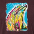 thumbnail image 5 of Wild Bobby Dean Russo Neon Colorfu Dolphin Animal Lover Men Premium Tri Blend Tee, Cardinal, Small, 5 of 5