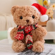 Bamboohart Christmas Teddy Bear Doll Soft Cuddly Teddy Plush Bear Stuffed Animal Toy Companion And Comfort Doll Plush Gift for Boys Girls Bear Doll for Christmas Valentine‘s Day