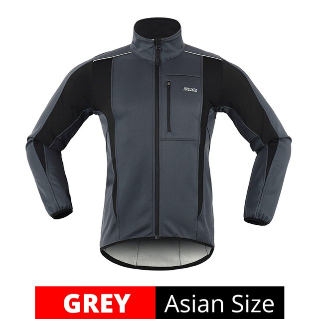 ARSUXEO, chaqueta térmica de lana para ciclismo de invierno, ropa para bicicleta de montaña o de carretera, Jersey largo impermeable a prueba de viento Tan Jianjun unisex