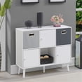 thumbnail image 4 of Xtra Storage Cube Console Table w/Three Cubbies and Three Cabinets in White Wood, 4 of 12