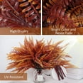 thumbnail image 2 of Viworld Artificial Ferns Plants Bushes Faux Outdoor Plant 6 Bundles Plastic Bushes UV Resistant Artificial Plants Greenery Artificial Fake Boston Fern for Home Garden Office Decor（Brown）, 2 of 6