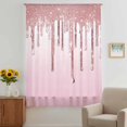 thumbnail image 3 of Pink Glowing Fluid Sheer Curtains 54 Inches Long, Romantic Modern Droplet Light Filering Curtains, Breathable Simi Curtain Privacy Drapes for Kitchen Bathroom Lightweight Small Window Treatment, 3 of 9