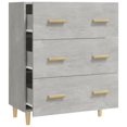 thumbnail image 3 of vidaXL Sideboard Concrete Grey 70x34x90 cm Engineered Wood, 3 of 5