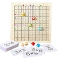 thumbnail image 1 of Madera Mesa Matemáticas Juguete Bloques Tablero Juguete Montessori Juguetes Educativos para Multiplicación Yotijar tabla de multiplicar, 1 of 6