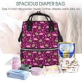 thumbnail image 5 of Pofeuu Festive Flamingos Print Diaper Bag Backpack, Multifunction Travel Pack Maternity Baby Changing Bags, Large Capacity, Waterproof, 5 of 6