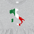thumbnail image 4 of Inktastic Italian Map Flag Girls Baby Dress, 4 of 5