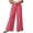 Red——Fall Savings, variant on Oiangi Wide Leg Pants for Women Striped Elastic Waist Palazzo Pant Casual Drawstring Pockets Trousers for Fall Vacation Orange M