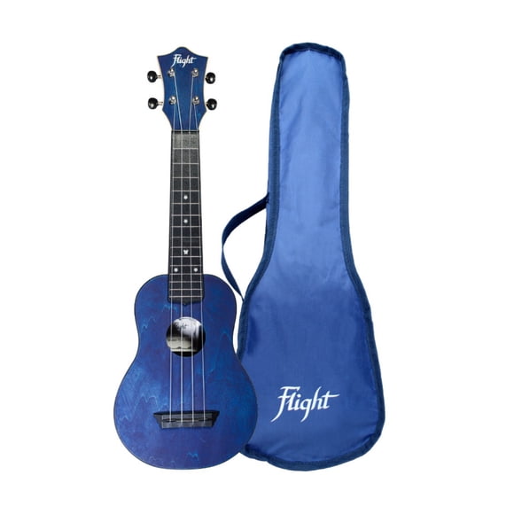 Ukulele soprano con funda Flight Tus35 blu Flight TUS35