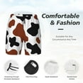 thumbnail image 3 of Fotbe Brown Black Cow Traje de Baño para Hombre – Shorts de Natación de Secado Rápido con Forro y Bolsillos-Small, 3 of 6