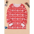 thumbnail image 5 of Christmas Family Pajamas Matching Set Print Tops and Elastic Pants, 5 of 10