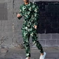 thumbnail image 2 of DeHolifer Mens Sets 2 Piece Outfits Camouflage Long Sleeve Lightweight T-Shirts and Jogging Pants Athletic Sweatsuit Camouflage 2XL, 2 of 7