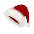 thumbnail image 1 of Wartleves Gorro navideño, gorro de Papá Noel de terciopelo rojo, cómodo, extra grueso, clásico australiano, 1 of 1